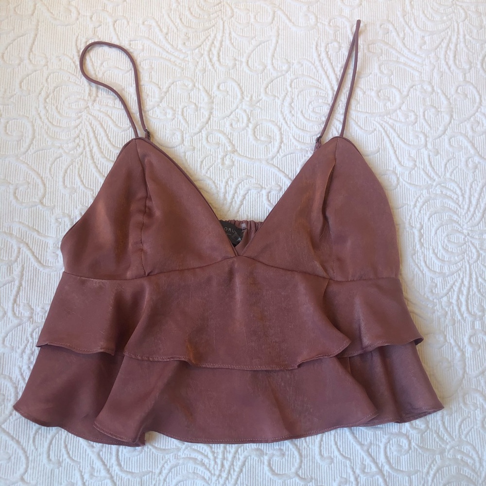 Ruffle Shimmer Party Tank